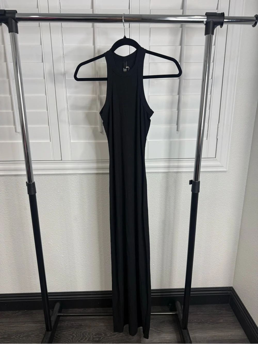 SKIMS Black Sleeveless Racerback Maxi Dress
